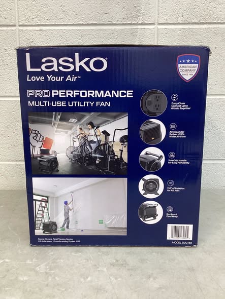 Lasko Pro Performance 9-Speed Pivoting DC Motor Utility Fan