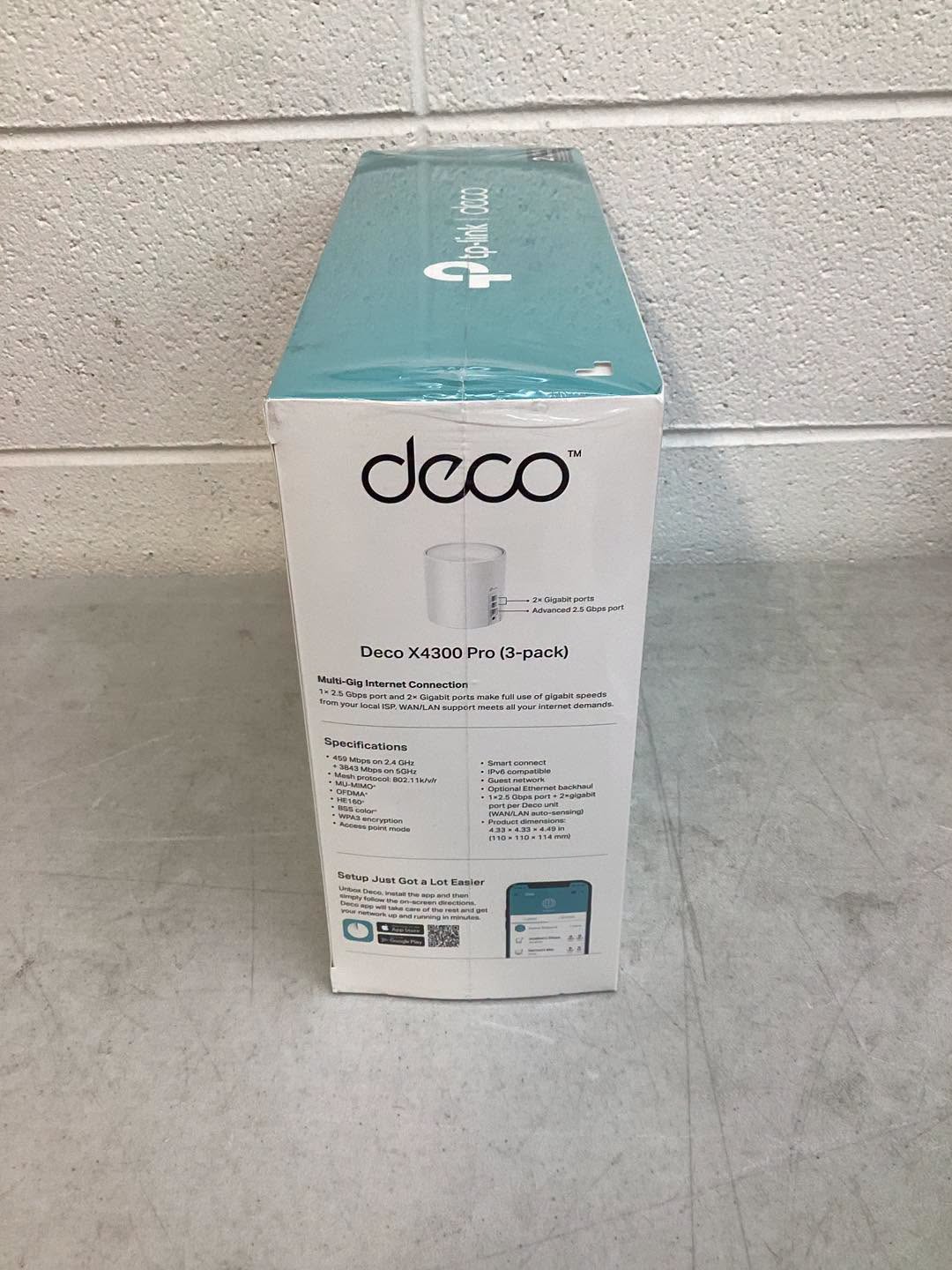 TP-Link Deco AX4300 Pro Wi-Fi 6 Whole Home System, 3pk