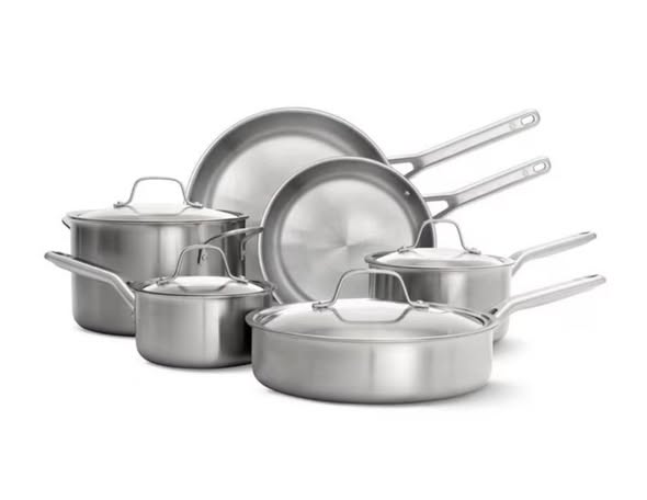 Calphalon Stainless Steel 10-Piece Triply Cookware Set