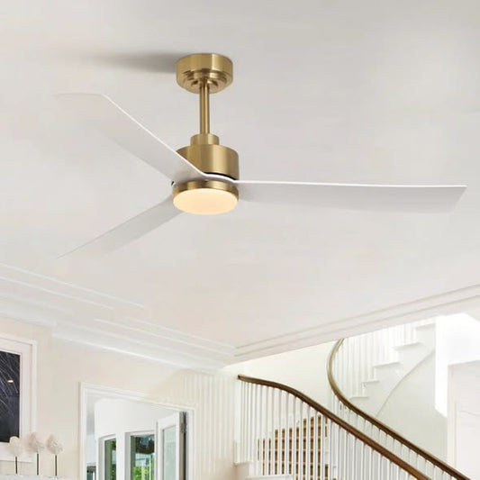 Karlena 52'' Modern Dimmable Ceiling Fan With Lights and Remote 3CCT 6-Speed Reversible DC Motor Timer Memory