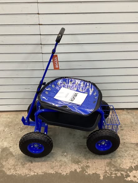 Vevor Garden Cart Rolling Workseat with Wheels