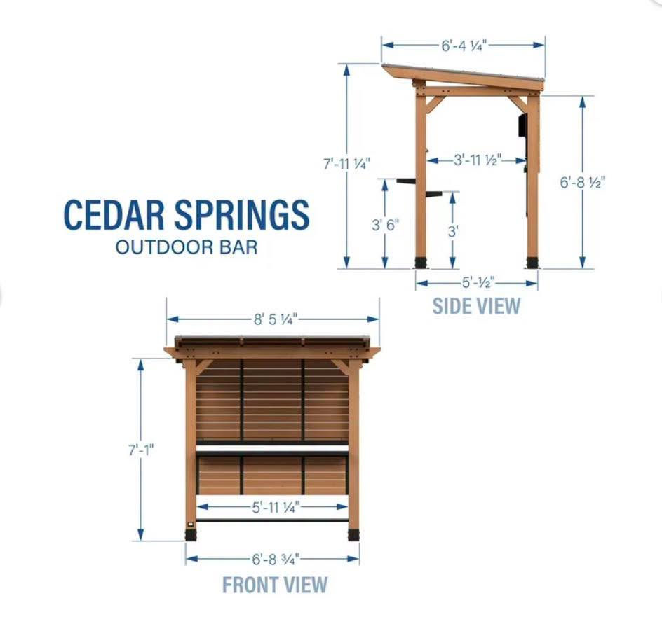 Backyard Discovery Cedar Springs Outdoor Bar