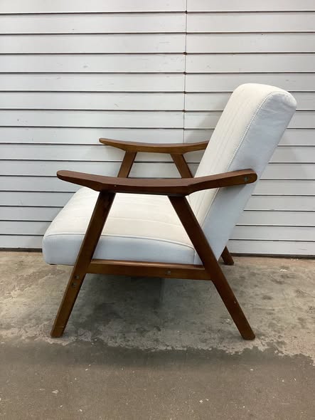 Costway Modern Accent Chair Leisure Armchair w/ Rubber Wood Frame & Felt Pads Beige