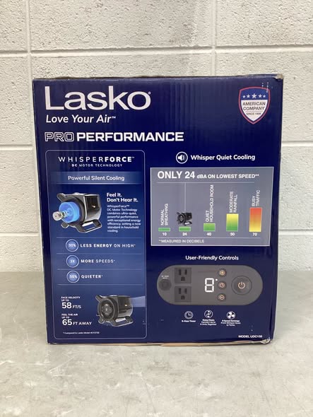 Lasko Pro Performance 9-Speed Pivoting DC Motor Utility Fan