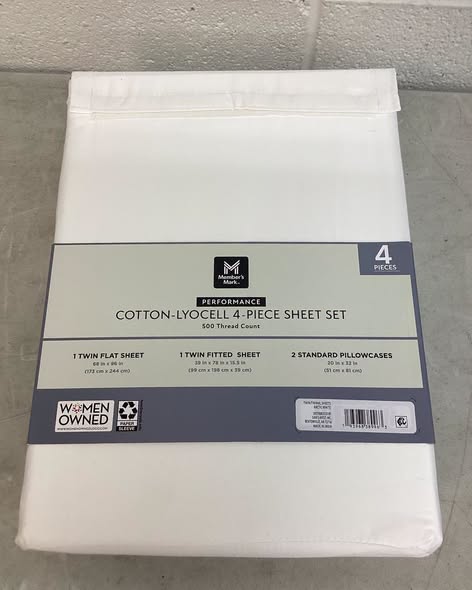 Member's Mark Performance 500-Thread-Count Solid Sheet Set , size twin/twin XL