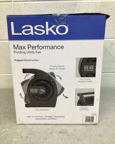 Lasko Max Performance Pivoting Utility Fan Item # 427219
