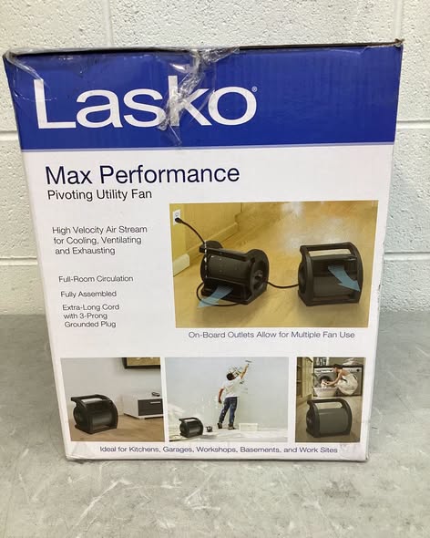 Lasko Max Performance Pivoting Utility Fan Item # 427219
