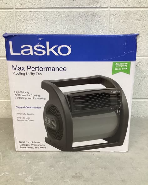 Lasko Max Performance Pivoting Utility Fan Item # 427219