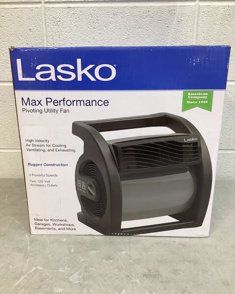 Lasko Max Performance Pivoting Utility Fan Item # 427219
