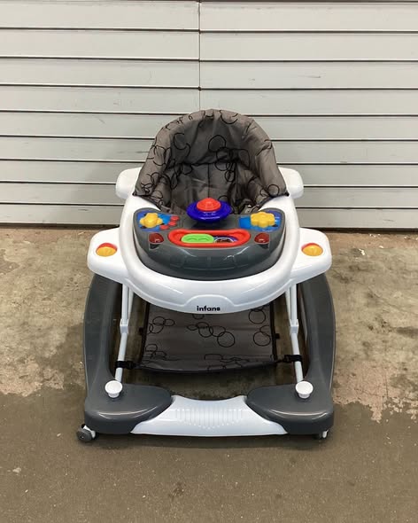 INFANS Baby Walker, 6 in 1 Behind Walker Learning Seated Rocker