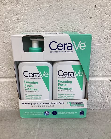 CeraVe Foaming Facial Cleanser, Normal to Oily Skin, 12 fl. oz., 2 pk.