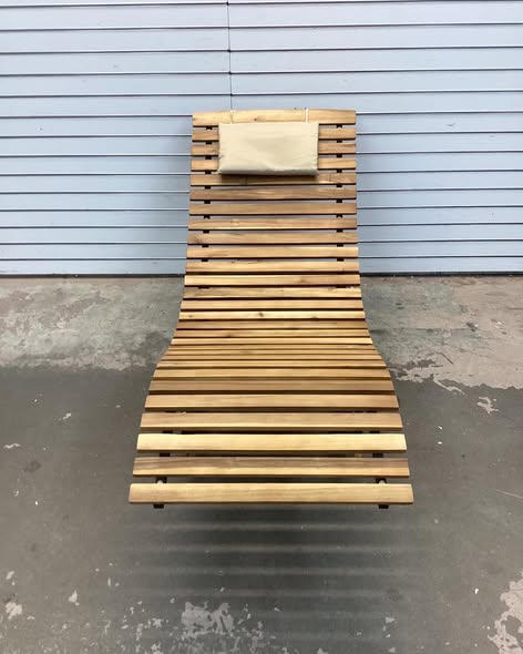 Costway Patio Rocking Chaise Lounge Acacia Wood Rocking Sun Lounger
