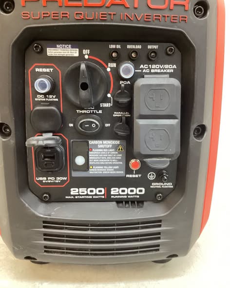 PREDATOR 2500 Watt SUPER QUIET Inverter Generator -  Lightly used