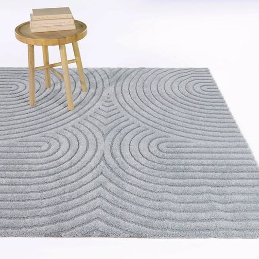 Caserio Teal Modern Arches Area Rug 4'4" x 6'