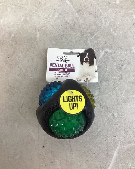 Dog Dental Lighted TPR Translucent Diamond Balls 3 inch Small to Medium Canines