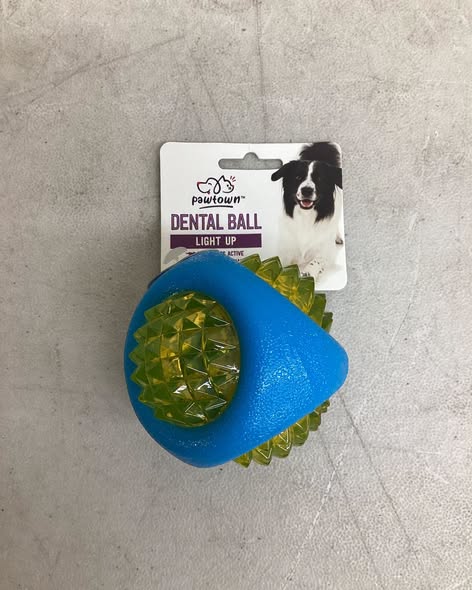Dog Dental Lighted TPR Translucent Diamond Balls 3 inch Small to Medium Canines