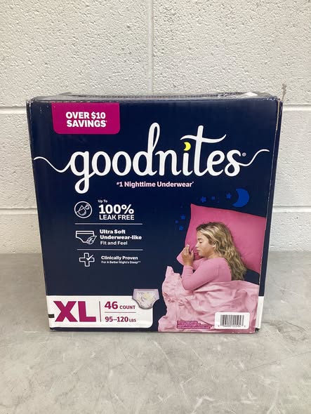 Goodnites Nighttime Bedwetting Underwear for Girls Size XL 46ct.