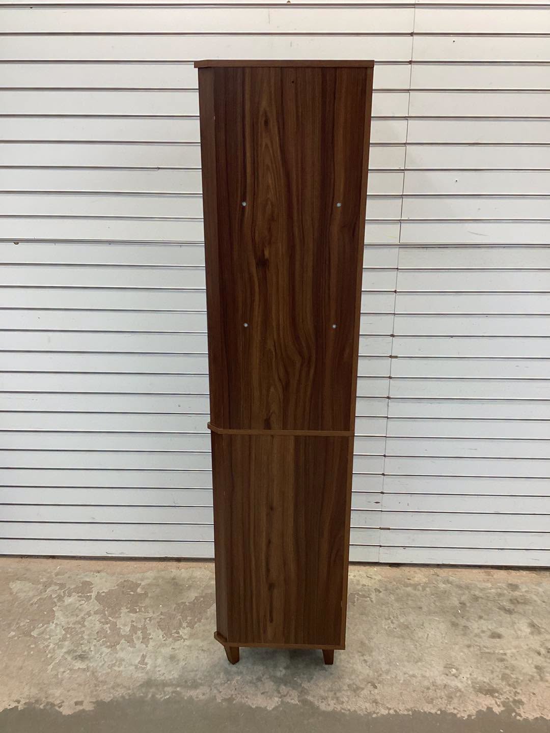 Costway 68 Inch Tall Corner Cabinet with Fluted Doors for Bathroom