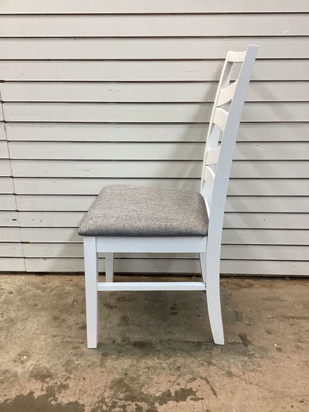 Dining Chair with Backrest and Rubber Wood Frame