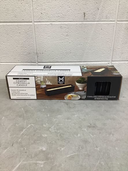 Member’s Mark Cement Citronella Candle Black