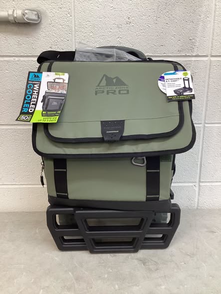 Arctic Zone PRO 50 Can Wheeled Cooler with Cart in Ivy Green