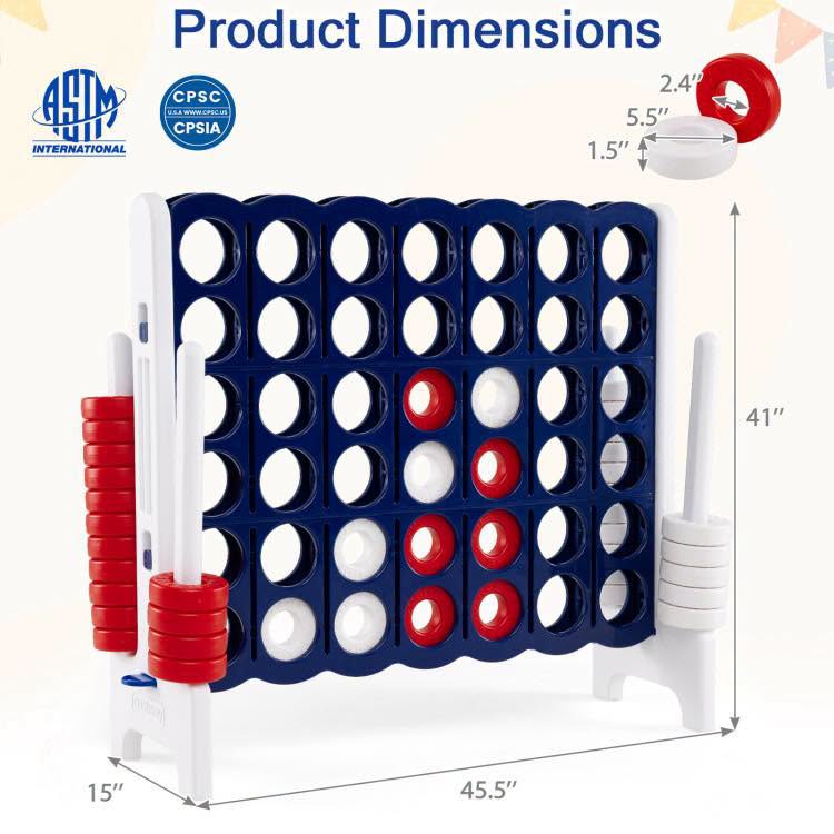 Jumbo 4-to-Score Game Set 3.5FT Tall by 4FT Wide