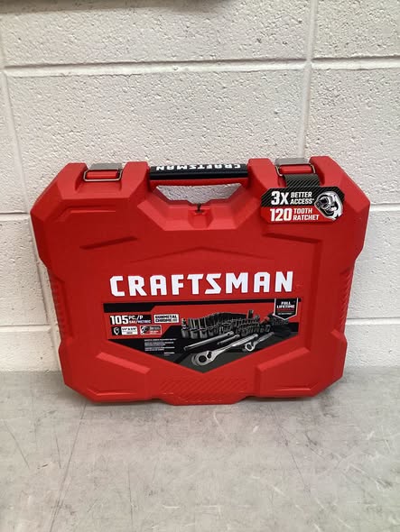 CRAFTSMAN 105 -Piece Metric and standard (SAE) Mechanics Tool Set with Hard Case