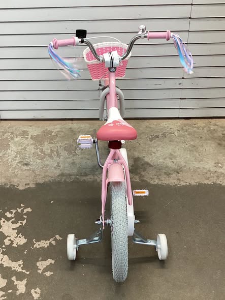 18” Inch Kids Bike Adjustable with Basket and Streamers Pink - Princess of the Sea Theme