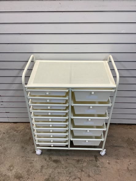 15-Drawer Utility Rolling Cart with Drawers Multi-Use Storage