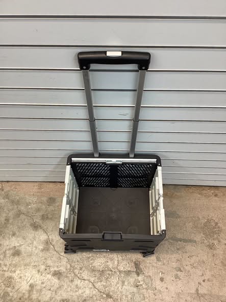 CleverMade Collapsible Wheeled Crate with Lid - 35L and 75lb Capacity