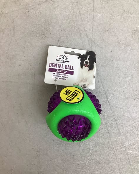 Dog Dental Lighted TPR Translucent Diamond Balls 3 inch Small to Medium Canines