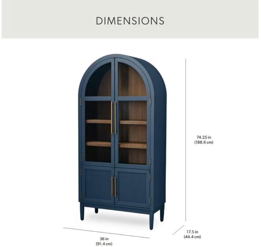 Member's Mark Enzo Storage Cabinet With Rattan Cabinet Doors