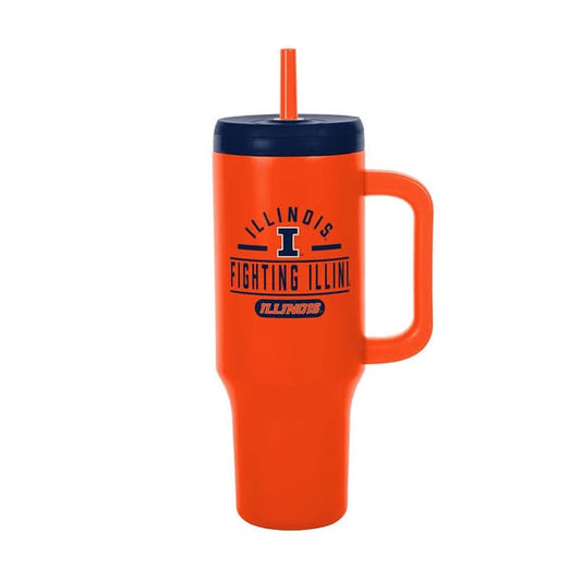 Logo Brands Illinois Fighting Illini Stainless Steel Leakproof Tumbler