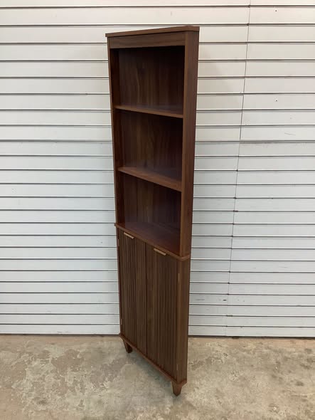 Costway 68 Inch Tall Corner Cabinet with Fluted Doors for Bathroom