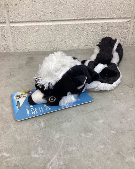 Vibrant Life Stuffing Free Skunk Dog Toy with Squeaky Ball, 20 inches.