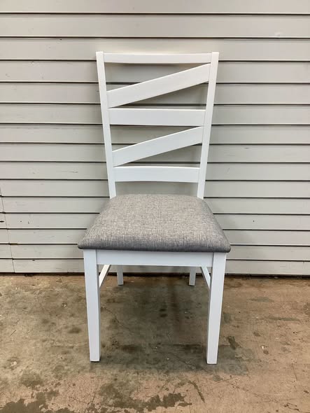 Dining Chair with Backrest and Rubber Wood Frame