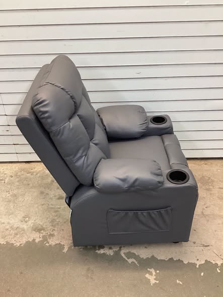 Costway Kids Recliner Chair with Cup Holder and Footrest for Children