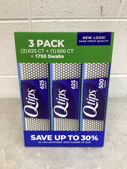 Q-tips Cotton Swabs, 1750 ct., 3 pk.