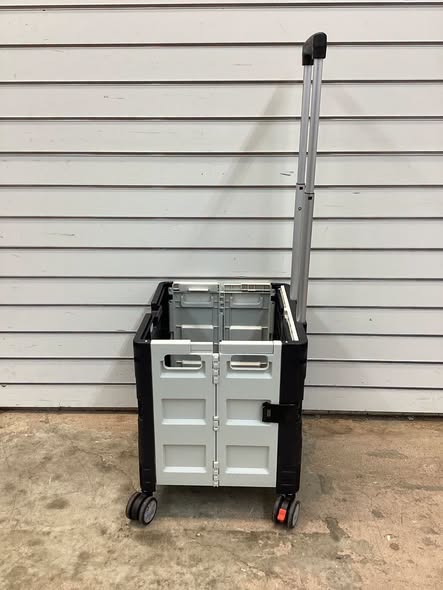 CleverMade Collapsible Wheeled Crate with Lid - 35L and 75lb Capacity