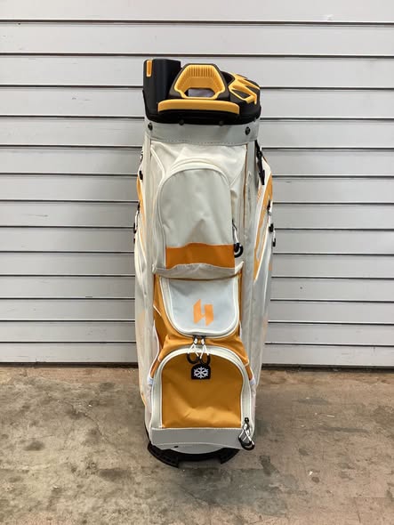 ULTIMATE 14-Way Golf Cart Bag, Golf Bag W/Molded Lock Top & Full Length Dividers, Portable Golf Club Bag W/11 Pockets, Cooler Bag, Padded Strap & Rain Hood For Men Women