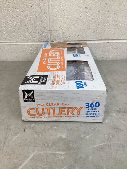 Member's Mark Clear Cutlery Combo Pack, Forks, Knives, Spoons 360 ct.