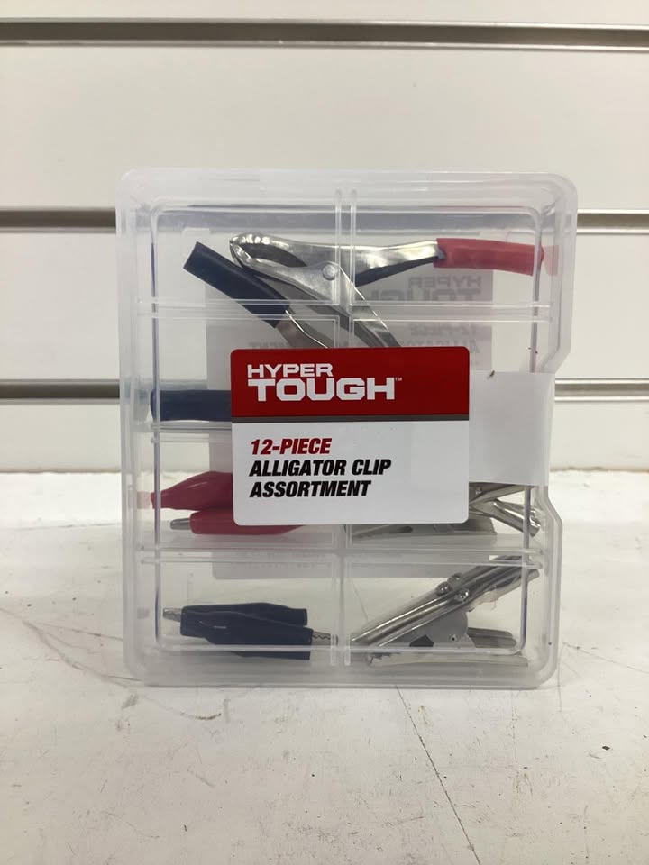 Hyper Tough 12-Piece Alligator Clip Assortment
