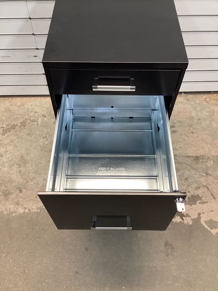 Space Solutions Black 3 Drawer File Cabinet with Keys