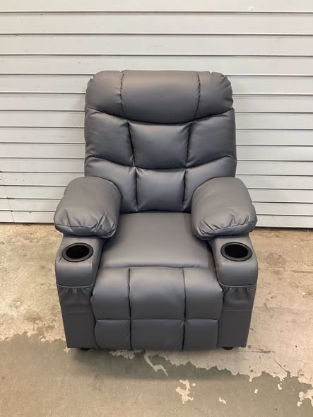 Costway Kids Recliner Chair with Cup Holder and Footrest for Children