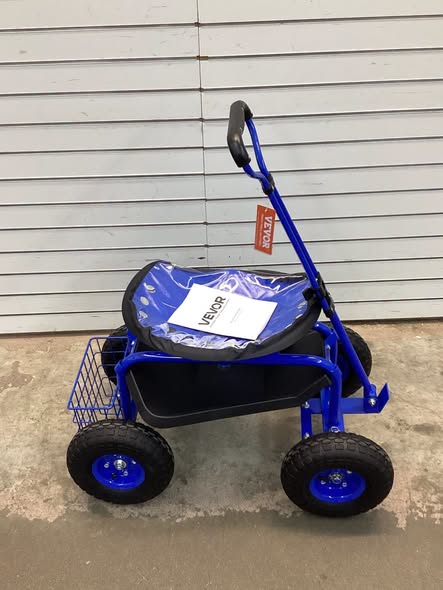 Vevor Garden Cart Rolling Workseat with Wheels