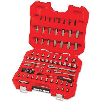 CRAFTSMAN 105 -Piece Metric and standard (SAE) Mechanics Tool Set with Hard Case