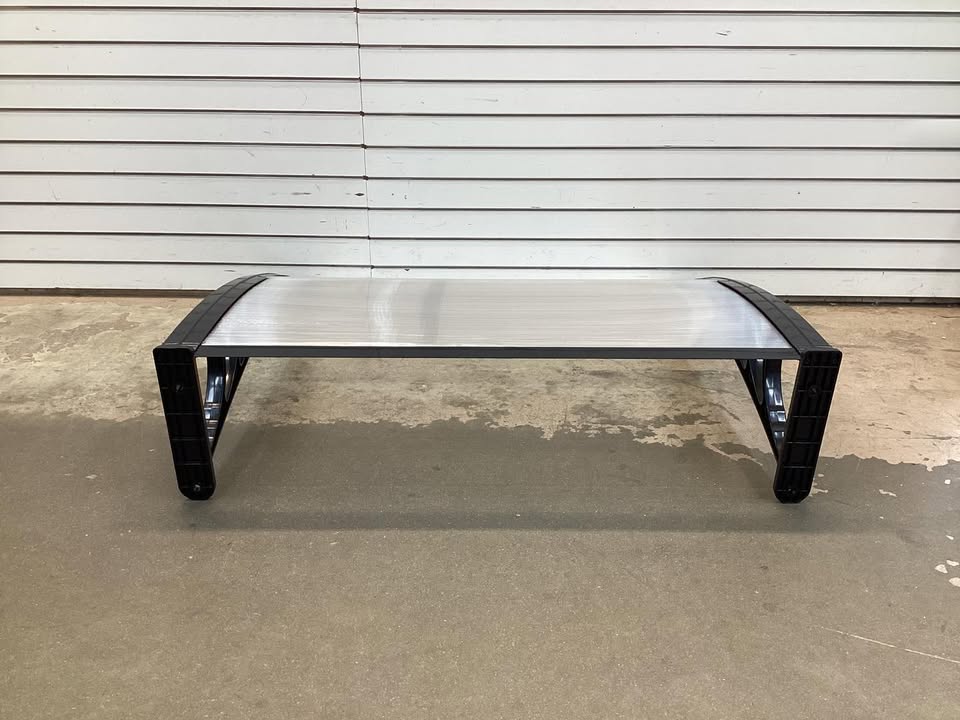 Costway 40-in Width x 11-in Height x 40-in Projection White Metal Fixed Patio Awning