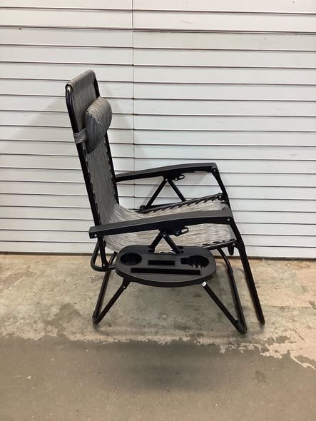 Zero Gravity Chair, Outdoor Patio Lounge Chair with Pillow & Cup Holder Tray