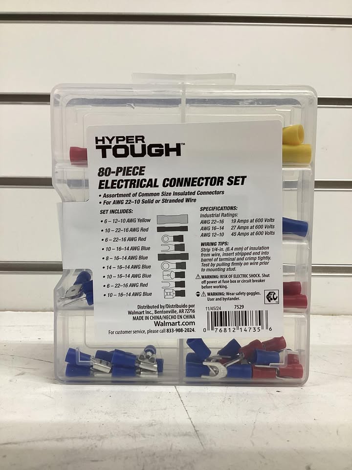 Hyper Tough 80-Piece Electrical Connector Assortment with Storage Case