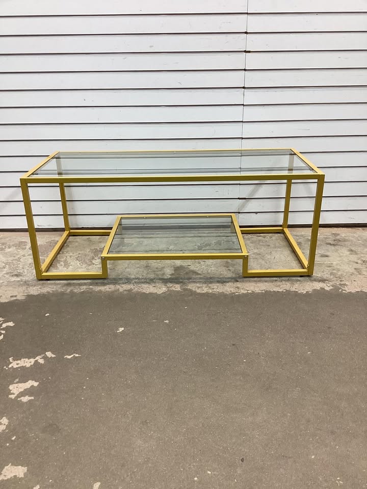 Brand New  Costway 45'' Rectangular Tempered Glass Accent Table